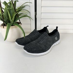 Skechers Glider Stunner Black Air Cooled Memory‎ Foam Sneaker Shoe Size 9.5